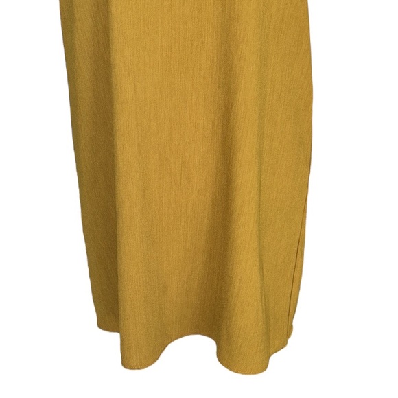 Zara Mustard Yellow Flutter Sleeve Shift Mini Dress - S - Picture 3 of 8